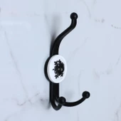 5 Adet Boncuk Siyah Dolap Askılık Askılığı Banyo Mutfak Askısı Duvar Kapı Elbise Kıyafet Vestiyer - 3