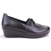 Dagoster DZA32-888 Siyah Ortopedik Günlük Deri Kadın Ayakkabı thumbnail 2