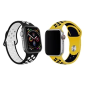 Apple Watch 42/44/45/49mm Delikli Kordon 2'li Set - 6