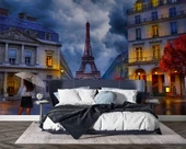 Yağmurlu Günde Eyfel Kulesi Manzarası Duvar Kağıdı thumbnail 2