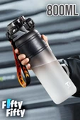 TKK 800 ML Çift Renk Softtouch Pipetli/Rahat içim Bpa İçermeyen Taşıma Askılı Tritan Su Matarası FFTKK1020G-800ML - 10