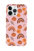 iPhone 14 Pro Max Uyumlu Sonbahar Desenli Premium Silikonlu Telefon Kılıfı - 9