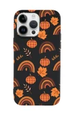 iPhone 14 Pro Max Uyumlu Sonbahar Desenli Premium Silikonlu Telefon Kılıfı - 1