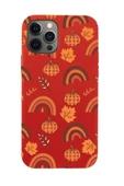 iPhone 12 Pro Max Uyumlu Sonbahar Desenli Premium Silikonlu Telefon Kılıfı - 3