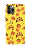 iPhone 12 Pro Max Uyumlu Sonbahar Desenli Premium Silikonlu Telefon Kılıfı - 6
