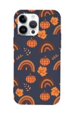 iPhone 14 Pro Max Uyumlu Sonbahar Desenli Premium Silikonlu Telefon Kılıfı - 6