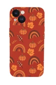 iPhone 13 Mini Uyumlu Sonbahar Desenli Premium Silikonlu Telefon Kılıfı - 3