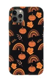 iPhone 12 Pro Max Uyumlu Sonbahar Desenli Premium Silikonlu Telefon Kılıfı - 7