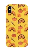 iPhone Xs Max Uyumlu Sonbahar Desenli Premium Silikonlu Telefon Kılıfı - 6