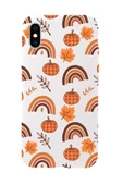 iPhone Xs Max Uyumlu Sonbahar Desenli Premium Silikonlu Telefon Kılıfı - 2