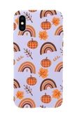 iPhone Xs Max Uyumlu Sonbahar Desenli Premium Silikonlu Telefon Kılıfı - 4