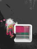 Ahşap çerçeveli komik Santa 3 boyutlu 15x23 cm - 2