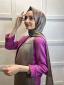 Madame Polo Janjan, Janjanlı Şifon Şal 00823  KESTANE thumbnail 2