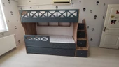 MDF Atlantik Antrasit Çarpılı Model Çocuk Ranzası - 4
