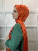Madame Polo Janjan, Janjanlı Şifon Şal 00823  ORANGE - 2