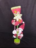 Üç boyutlu tasarım Santa ve Christmas ağaç.Ortalama 25 cm - 1