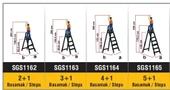 SGS PROFESYONEL 5+1 BASAMAKLI METAL MERDİVEN (HOMESTEP) - 2