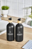 Selka Home 500 ML. 2'li Cam Mutfak Sıvı Sabunluk Seti - 1
