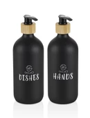 Selka Home 500 ML. 2'li Cam Mutfak Sıvı Sabunluk Seti - 3
