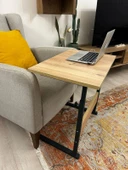 Metal Ayaklı Tekerlekli Yükseklik Ayarlı Laptop Sehpası Çalışma Masası 60x40 - 2