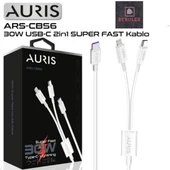 AURIS 30W USB / LİGHTİNG + TYPE-C KABLO - 1