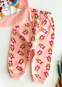 Neşeli Bebekler Baby Kardan Adamlı Baby Duck & Baby Daisy Duck Baskılı Pijama Takım Somon - 3