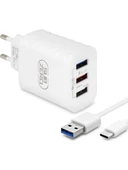 TT_SZB-SG49 Ev Tipi Telefon Şarj Aleti 3 USB Portlu 30W - 2