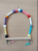 3'lü Set Boncuklu Muhabbet Kuşu - Kuş Salıncağı thumbnail 3