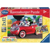 Ravensburger 2 Adet 12 Parçalı Puzzle Disney Mickey Mouse Ravensburger 3 Yaş ve Üzeri Çocuk Yapbozları Serisi - 1