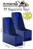 Mavi Magazinlik Demonte Plastik 2 Adet Plastik Kutu Klasörü Magazinlik A4 Dosya ve Masa Düzenleyici Sınıf Ev Ofis - 1