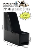 Siyah Magazinlik Demonte Plastik 2 Adet Plastik Kutu Klasörü Magazinlik A4 Dosya ve Masa Düzenleyici Sınıf Ev Ofis - 2