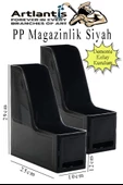 Siyah Magazinlik Demonte Plastik 2 Adet Plastik Kutu Klasörü Magazinlik A4 Dosya ve Masa Düzenleyici Sınıf Ev Ofis - 1