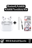 Iphone15/Pro/Promax Uyumlu Bluetooth V5 Kulak İçi Kulaklık+Kulaklık Temizleme Seti thumbnail 1
