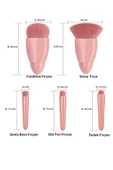 Premium Aynalı 5'li Makyaj Fırça Seti Göz Farı&Fondöten&Allık Karıştırma&Makyaj Fırçaları - 3