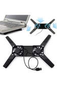 Premium Seri Tüm Laptoplara Uyumlu Katlanabilir Laptop Soğutucu Çift Fanlı - 1