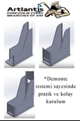 Açık Turuncu Magazinlik Demonte Plastik 2 Adet Plastik Kutu Klasörü Magazinlik A4 Dosya ve Masa Düzenleyici Sınıf Ev Ofis - 2