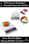 Portable Scale 10kg Kapasiteli Dijital Hassas Terazi Otomatik Kapanma Özellikli Tartı - 1