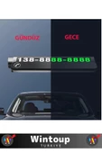 Özel Üretim Fiat Egea Uyumlu Oto Ayarlanabilir Fosforlu Neon Araç Numaratör Park Tel - 5