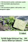 Özel Üretim %100 Doğal Bitkisel Saç Dostu El Yüz Cilt Vücut Organik Biberiye Sabunu 5 Adet thumbnail 1