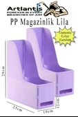 Lila Magazinlik Demonte Plastik 2 Adet Plastik Kutu Klasörü Magazinlik A4 Dosya ve Masa Düzenleyici Sınıf Ev Ofis - 1