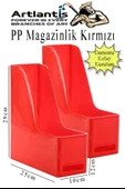 Kırmızı Magazinlik Demonte Plastik 2 Adet Plastik Kutu Klasörü Magazinlik A4 Dosya ve Masa Düzenleyici Sınıf Ev Ofis - 1