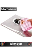 Premium Ocak Koruyucu 4'lü Alüminyum Ped Kolay Temizlenir Uzun Ömürlü Yağ Kir Çözücü - 4