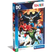 Clementoni 104 Parçalı Dc Comics Justice League Yapboz Batman Süperman Flash Puzzle Clementoni 6 Yaş ve Üzeri Çocuk Yapbozu - 1