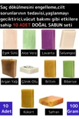 %100 Doğal Özel Üretim Saç Cilt Sorunlarına Karşı Etkili 10'lu Bitkisel Sabun Seti - 1