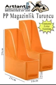 Turuncu Magazinlik Demonte Plastik 2 Adet Plastik Kutu Klasörü Magazinlik A4 Dosya ve Masa Düzenleyici Sınıf Ev Ofis - 1