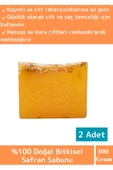 Özel Üretim %100 Doğal Cilt Onarıcı Tüm Vücut İçin Uygun Safran Sabunu 2 Adet - 1