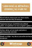 Doğal %100 Saf Özel Üretim Saç Cilt Vücut Kullanım Tonik Etkili Zerdeçal Sabunu 3 Adet - 2