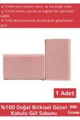 %100 Organik Özel Üretim Bitkisel Güzel Kokulu El Yüz Cilt Vücut Gül Sabunu 1 Adet - 1