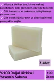 Özel Üretim %100 Doğal Güzel Kokulu Yüz Cilt Saç Vücut İçin Bitkisel Yasemin Sabunu 3 Adet thumbnail 1