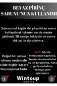 Özel Üretim %100 Doğal Cilt Sorunlarında Etkili Proteinli Beyaz Pirinç Sabunu 5 Adet - 4
